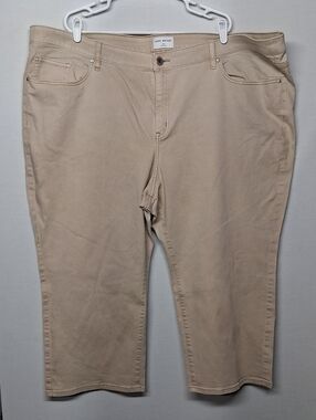 Lane Bryant Tan Jean Stretch Capri Pants